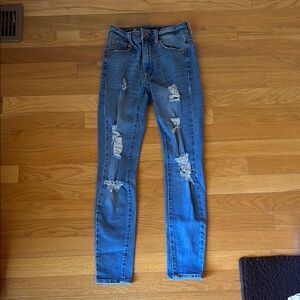 Aeropostale High Rise Blue Jeggings